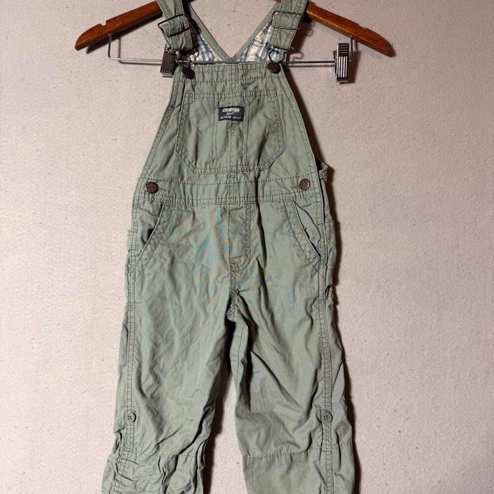 Oshkosh-b-gosh Green and Khaki Dungarees-overalls